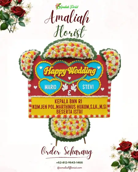 Papan Bunga Pernikahan Bahu